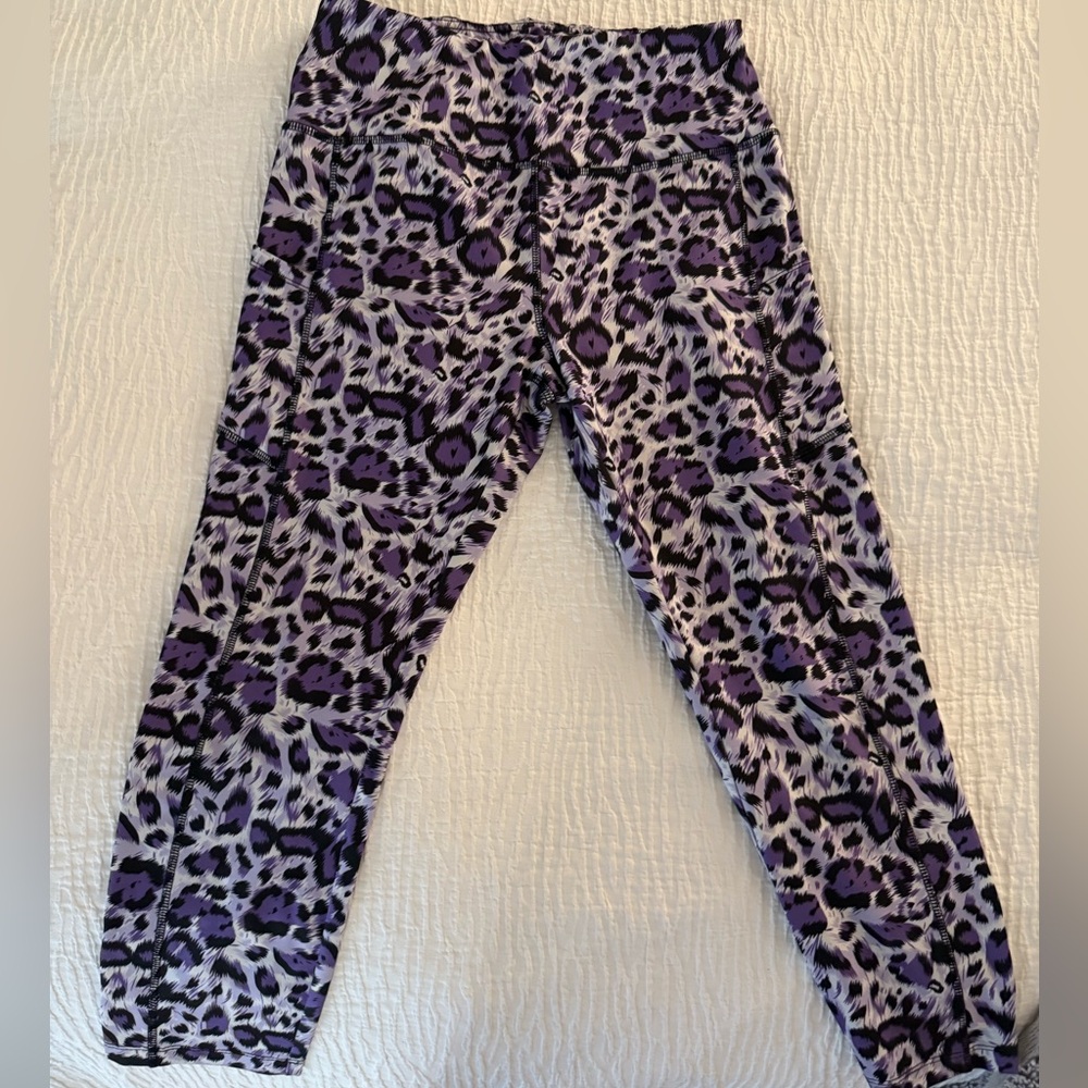Purple Leopard Print Leggings